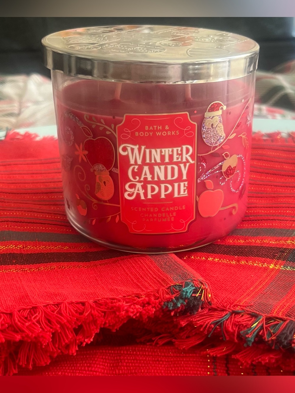 Bath & Body Works Winter Candy Apple Scented Candle🎅🏼🎄